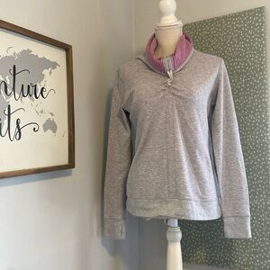 Lululemon Purple & Gray Reversible In A Cinch Long Sleeve Pullover Size Medium